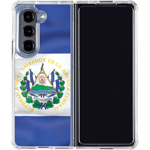 El Salvador Flag Galaxy Z Fold5 5G Clear Case